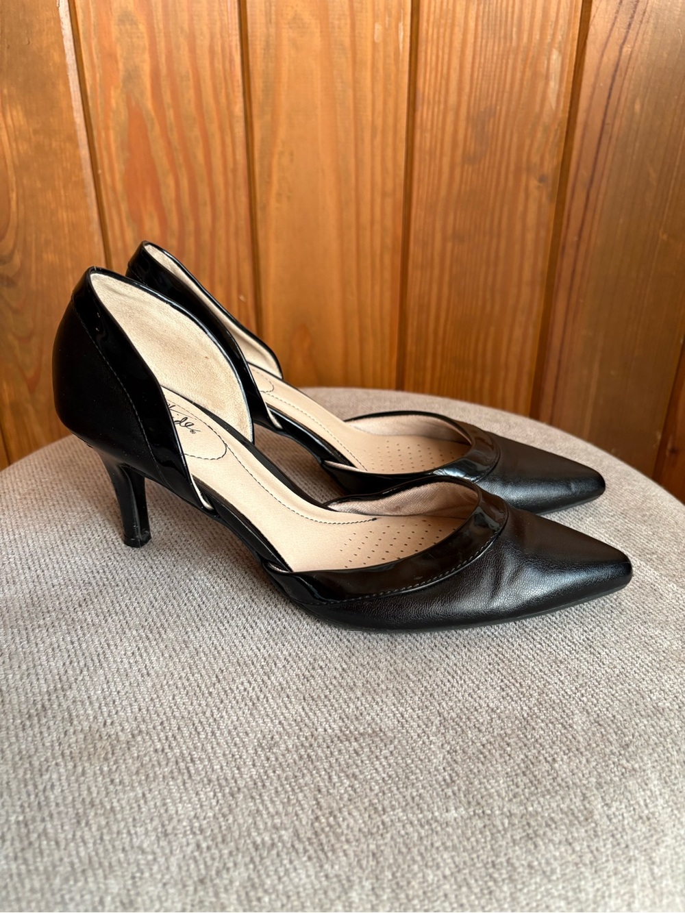 Classic Black Pointed-Toe D'Orsay Pumps - Women, Life Stride Soft System 7.5